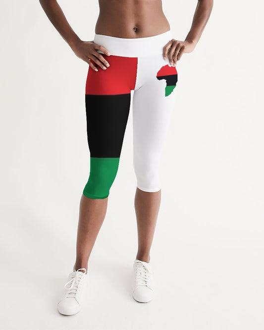 Pan African continental symbol Women's Mid-Rise Capri