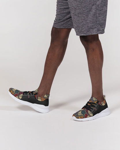 Black classic Kente Men's Two-Tone Sneaker