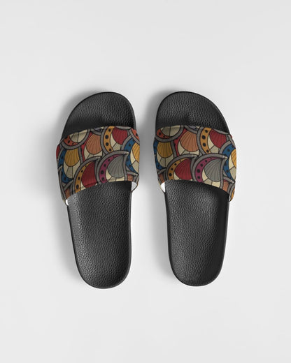 Black classic Kente Men's Slide Sandal