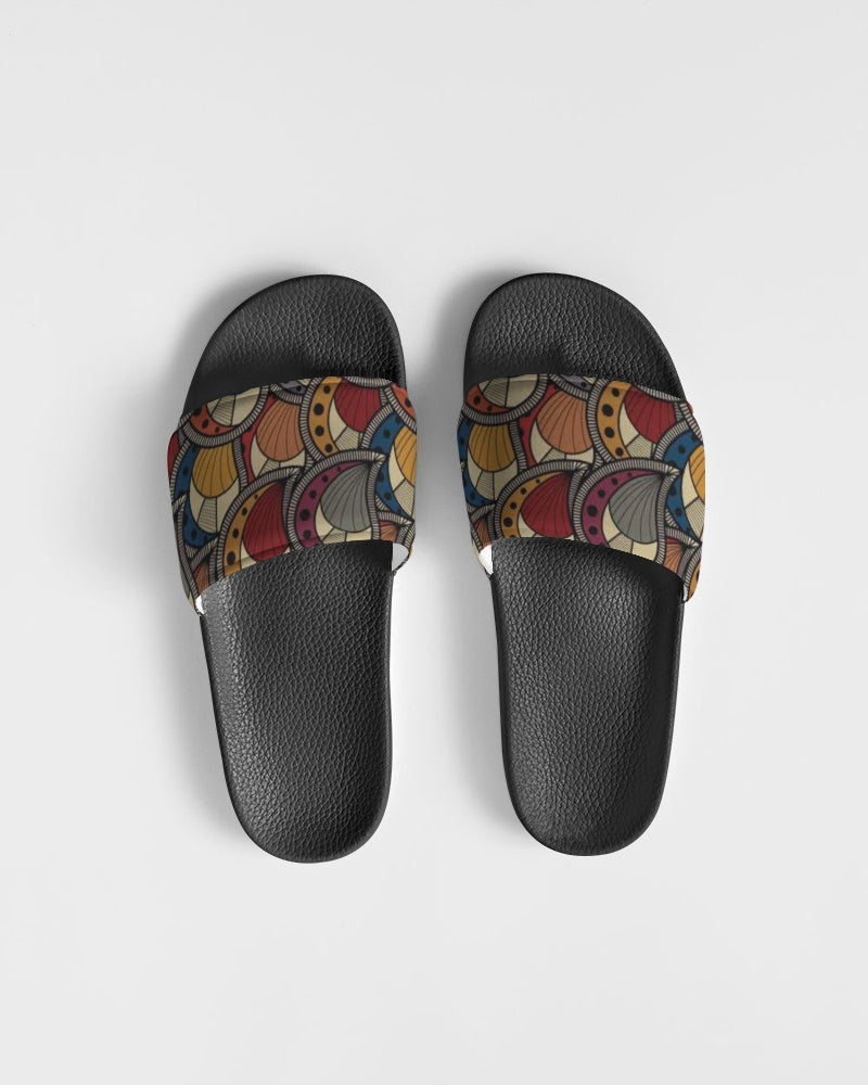 Black classic Kente Men's Slide Sandal