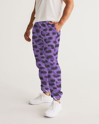 Purple Leopard Men's Track Pants