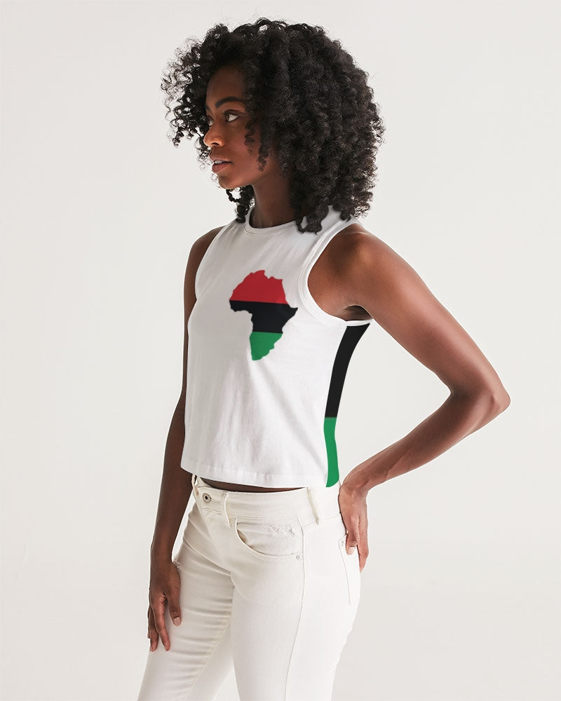 Pan African continental symbol Women's Cropped Tank