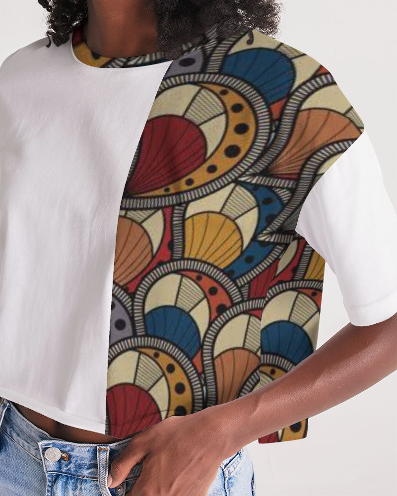 Classic Kente Women's Lounge Cropped Tee