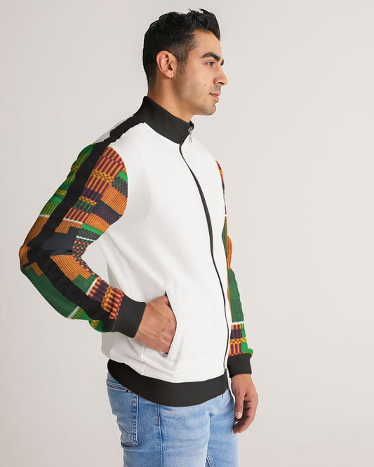 Kente Men's Stripe-Sleeve Track Jacket