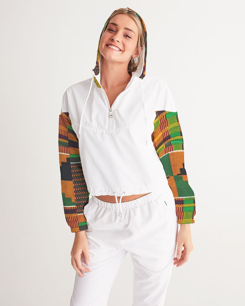 Kente Women's Cropped Windbreaker