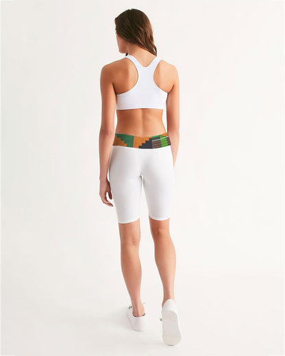 Kente Women's Mid-Rise Bike Shorts