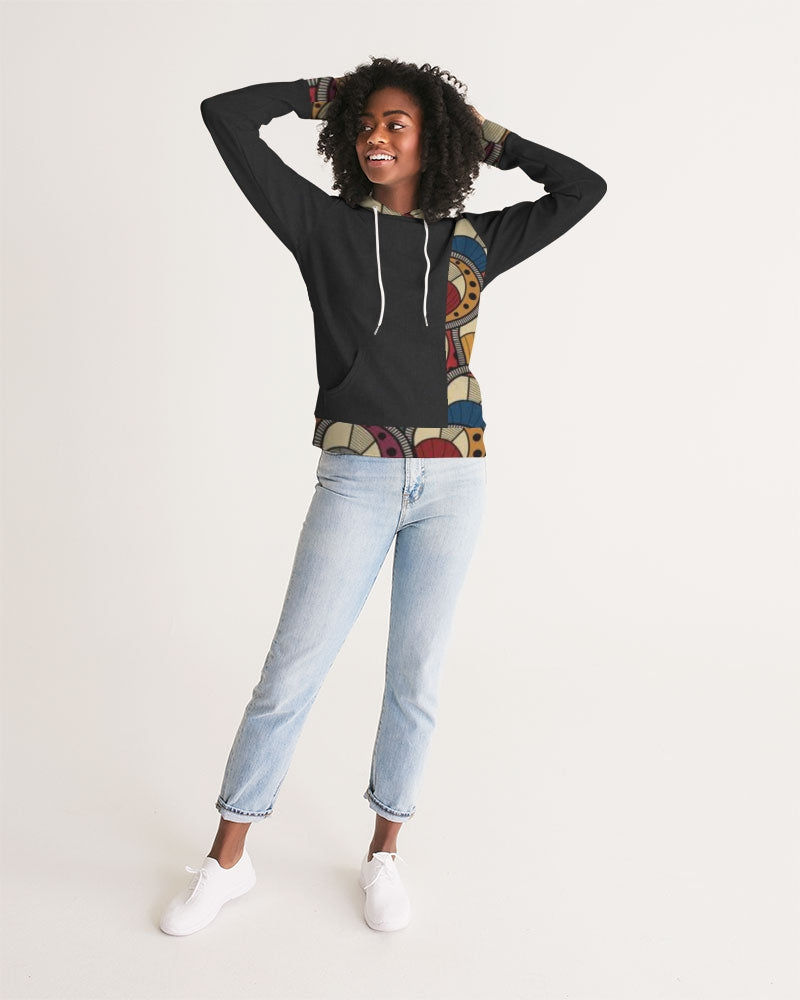 Black classic Kente Women's Hoodie