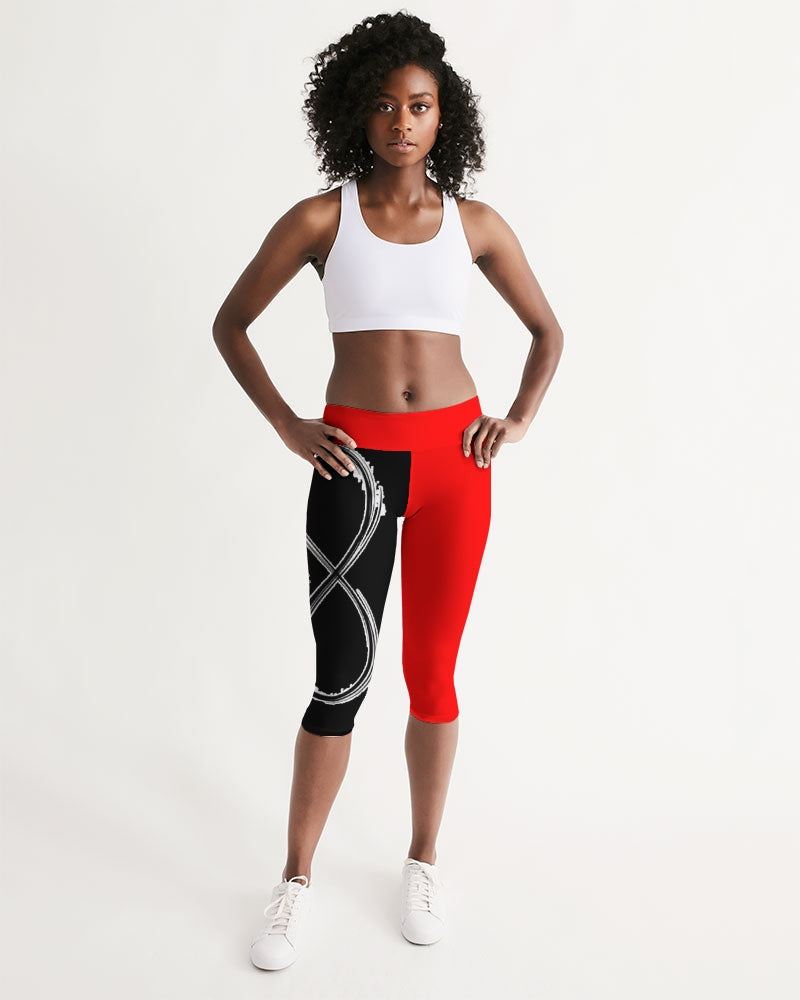 Poly By Nature Women's All-Over Print Mid-Rise Capri