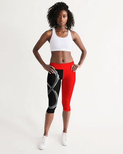 Poly By Nature Women's All-Over Print Mid-Rise Capri