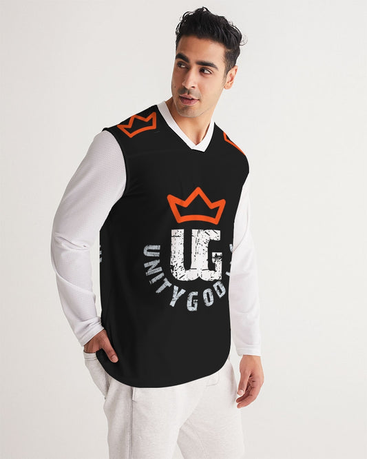 red UNITYGOD Logo Men's Long Sleeve Sports Jersey