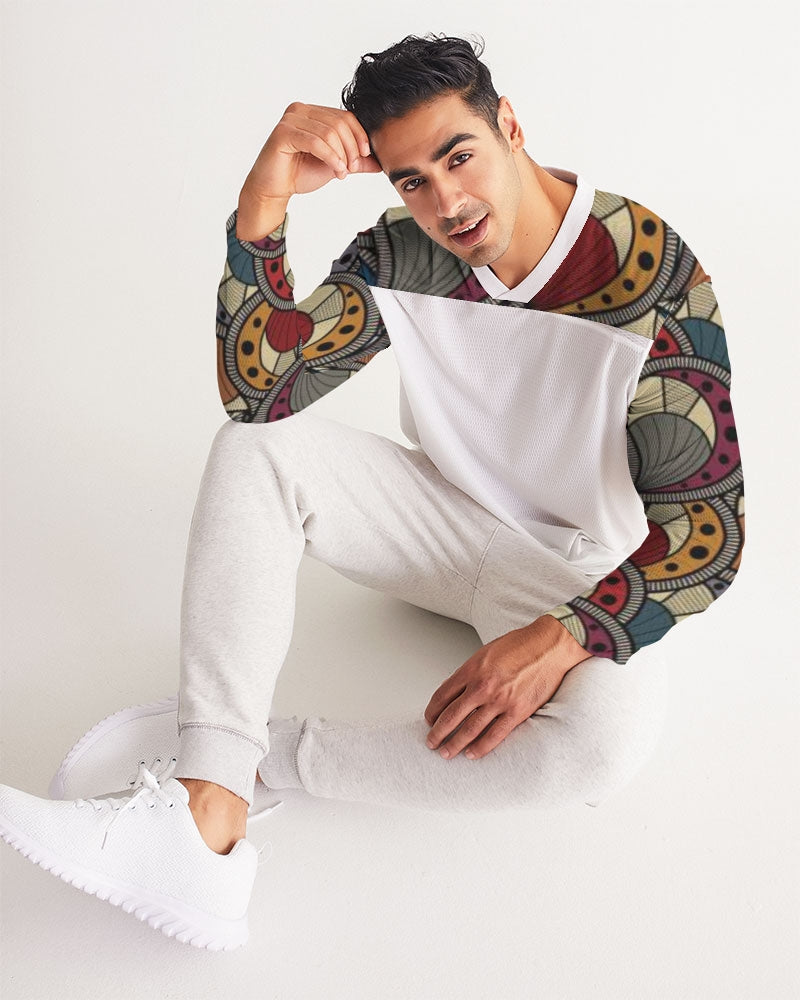 Classic Kente Men's Long Sleeve Sports Jersey