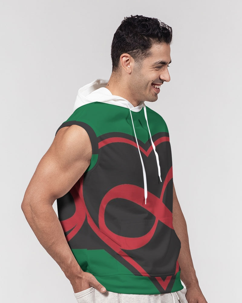 Black polyamorous flag Men's Premium Heavyweight Sleeveless Hoodie