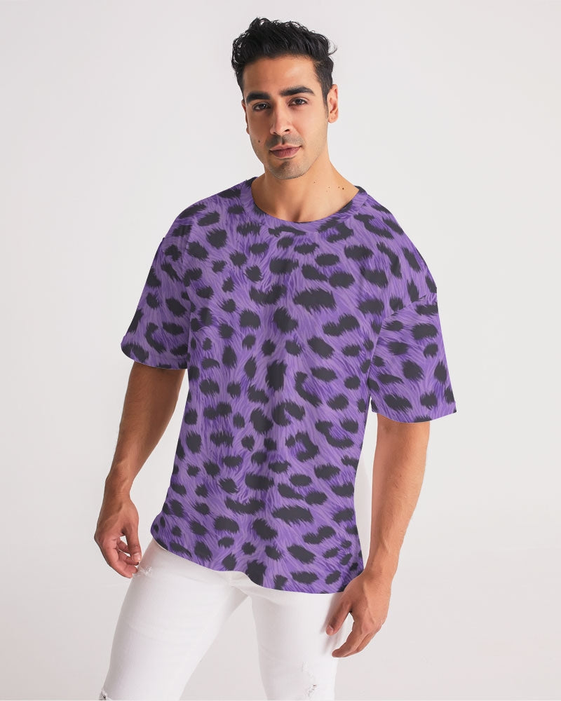 Purple Leopard Men's Premium Heavyweight Tee