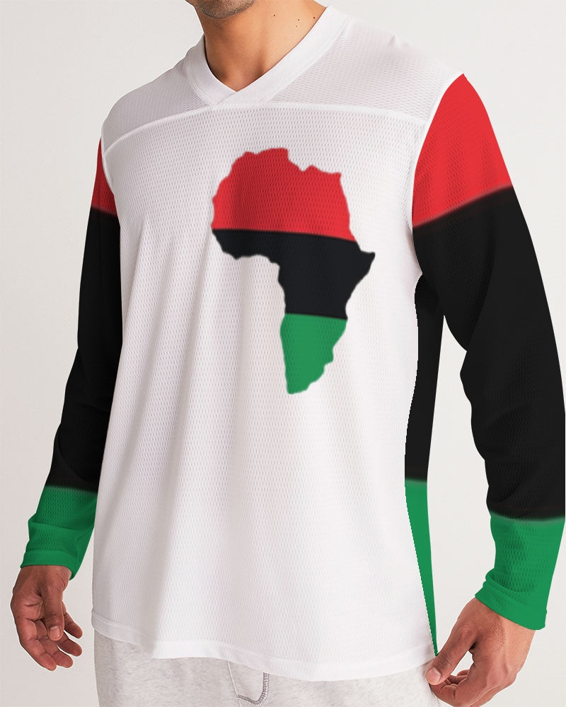 Pan African continental symbol Men's Long Sleeve Sports Jersey