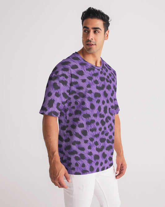 Purple Leopard Men's Premium Heavyweight Tee