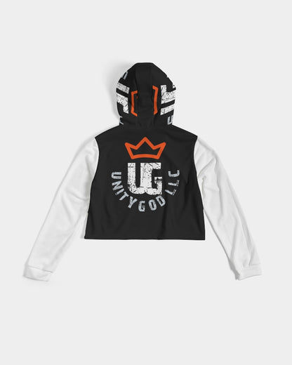 red UNITYGOD Logo Women's Cropped Hoodie
