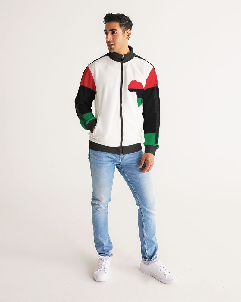Pan African continental symbol Men's Stripe-Sleeve Track Jacket