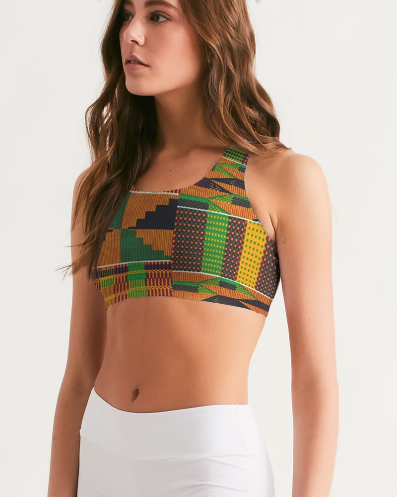 Kente Women's Seamless Sports Bra