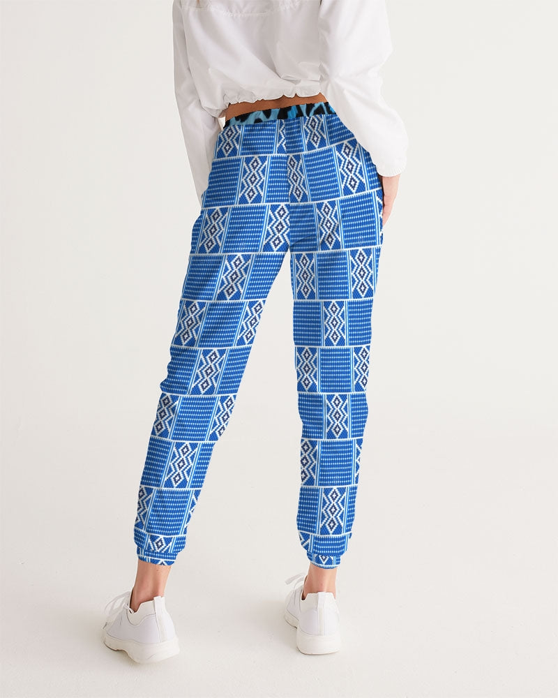 Blue leopard kente Women's Track Pants