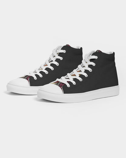 Black classic Kente Women's Hightop Canvas Shoe