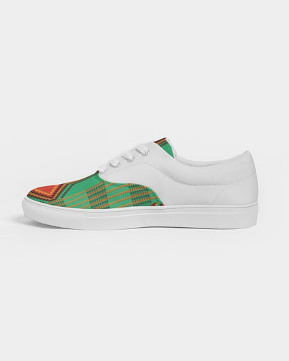 Kente variant 1 Men's Lace Up Canvas Shoe