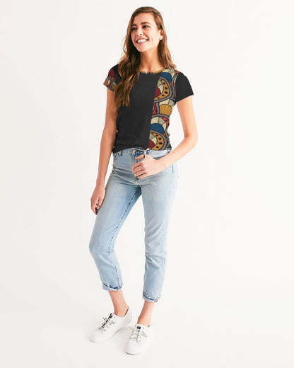Black classic Kente Women's Tee
