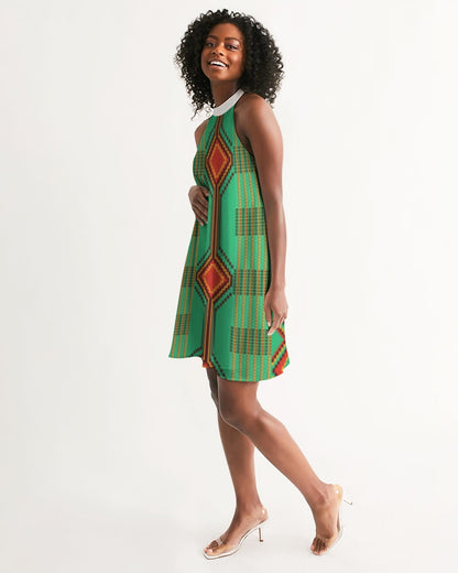 Kente variant 1 Women's Halter Dress