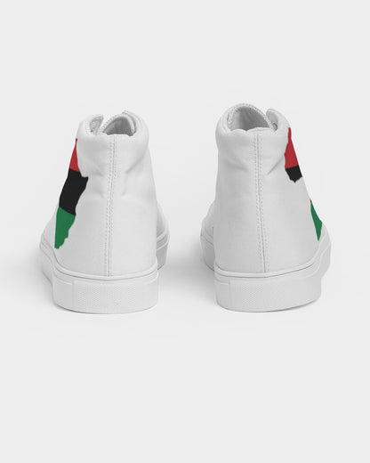 Pan African continental symbol Women's Hightop Canvas Shoe