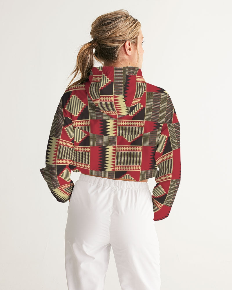 BRW Kente Women's Cropped Windbreaker