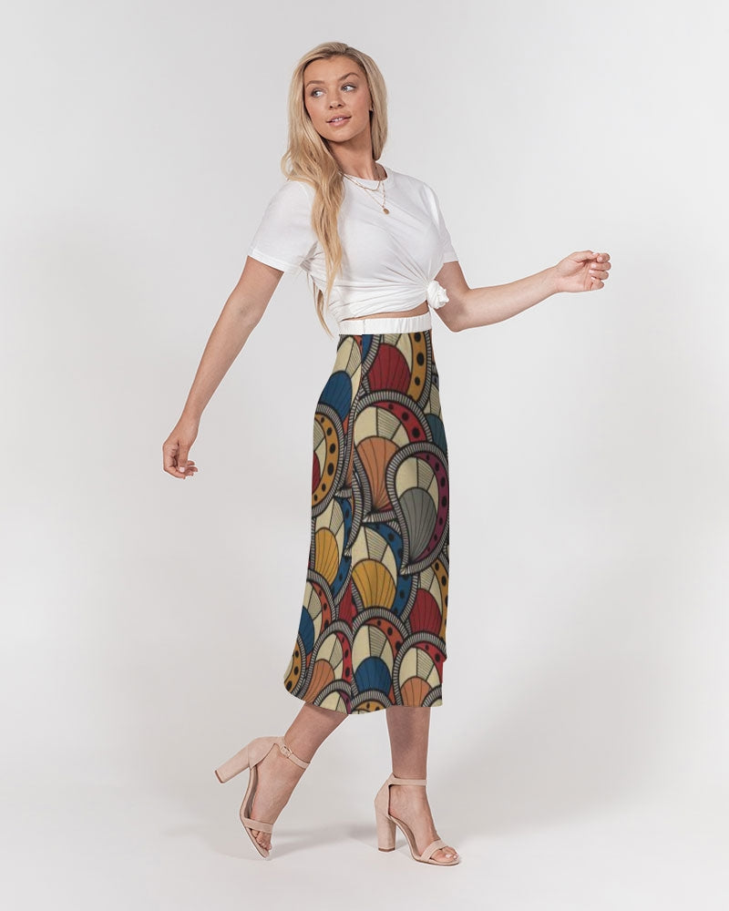 Classic Kente Women's A-Line Midi Skirt