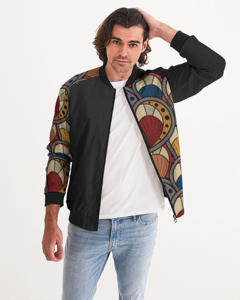 Black classic Kente Men's Bomber Jacket