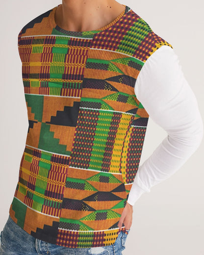 Kente Camiseta de manga larga para hombre 