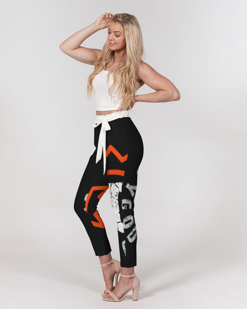 red UNITYGOD Logo Women's Belted Tapered Pants