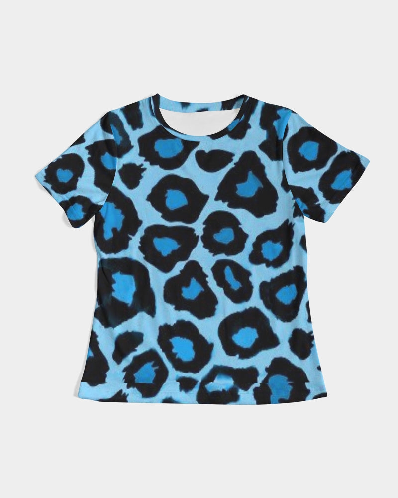 Blue leopard kente Women's Tee