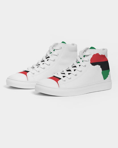 Pan African continental symbol Men's Hightop Canvas Shoe