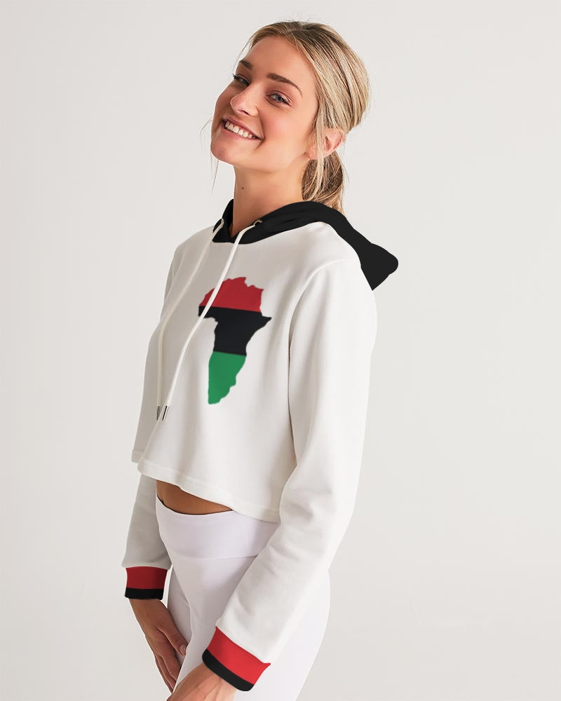 Pan African continental symbol Women's Cropped Hoodie