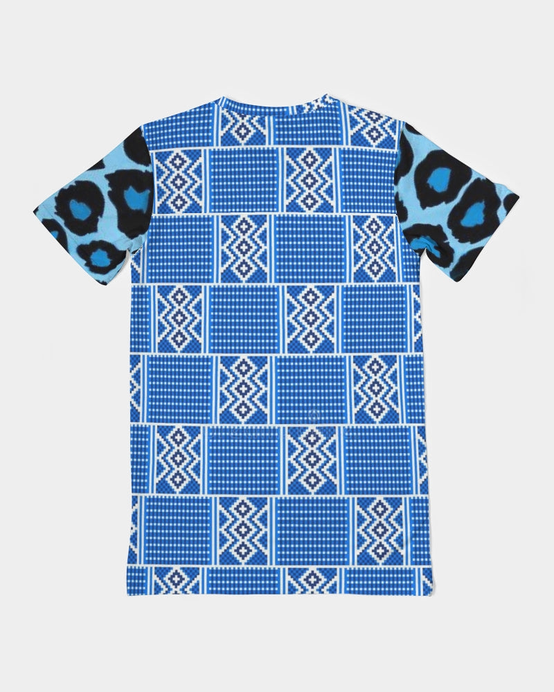 Blue leopard kente Men's Everyday Pocket Tee
