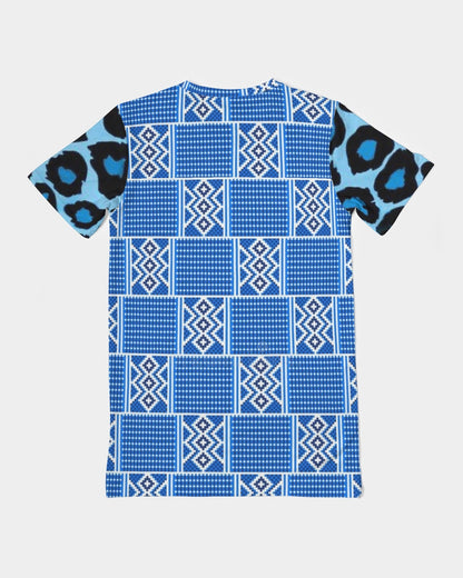 Blue leopard kente Men's Everyday Pocket Tee