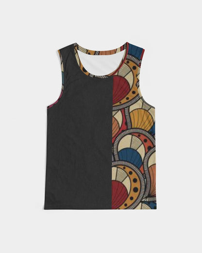 Black classic Kente Men's Sports Tank