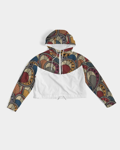Classic Kente Women's Cropped Windbreaker