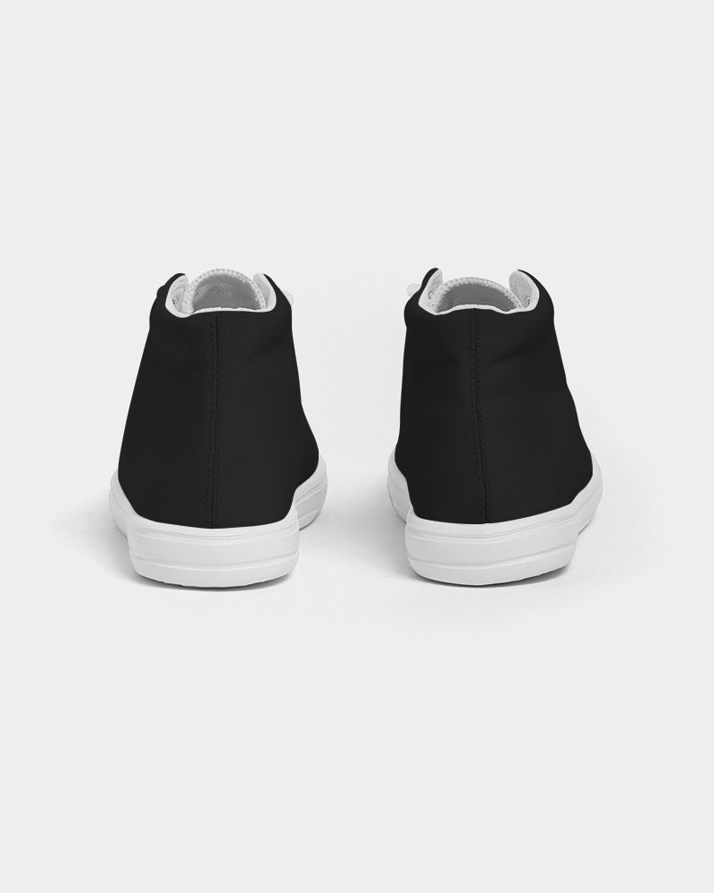 Black Kids Hightop Canvas Shoe