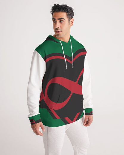 Black polyamorous flag Men's Hoodie