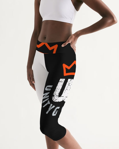 red UNITYGOD Logo Women's Mid-Rise Capri