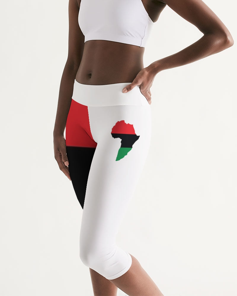 Pan African continental symbol Women's Mid-Rise Capri