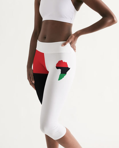 Pan African continental symbol Women's Mid-Rise Capri