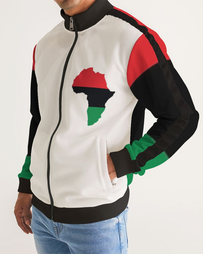 Pan African continental symbol Men's Stripe-Sleeve Track Jacket