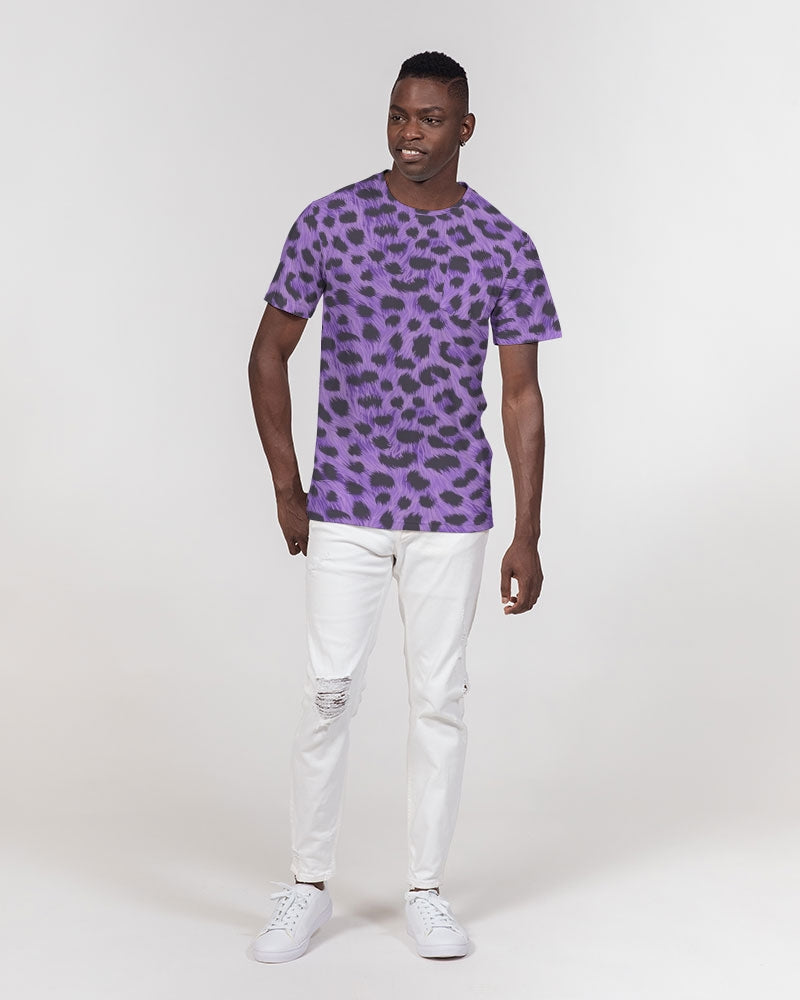 Purple Leopard Men's Everyday Pocket Tee