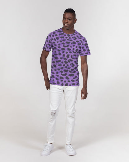 Purple Leopard Men's Everyday Pocket Tee