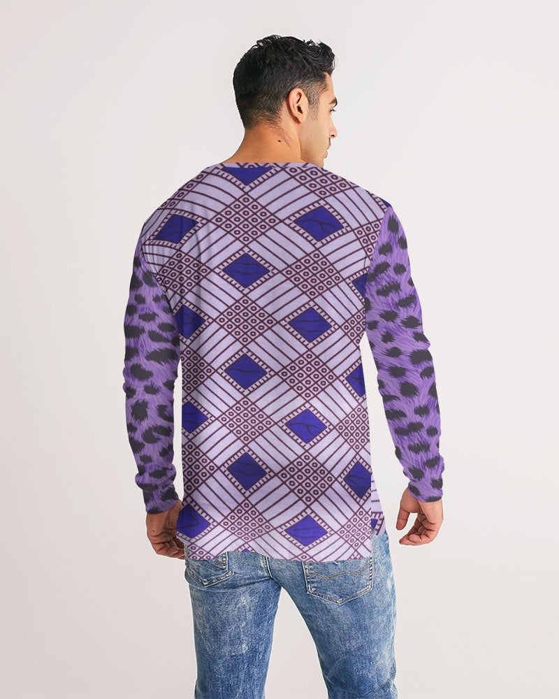 Purple Leopard Men's Long Sleeve Tee