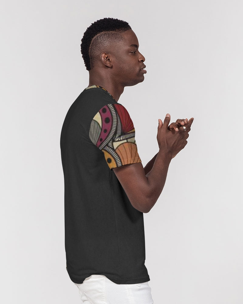 Black classic Kente Men's Everyday Pocket Tee